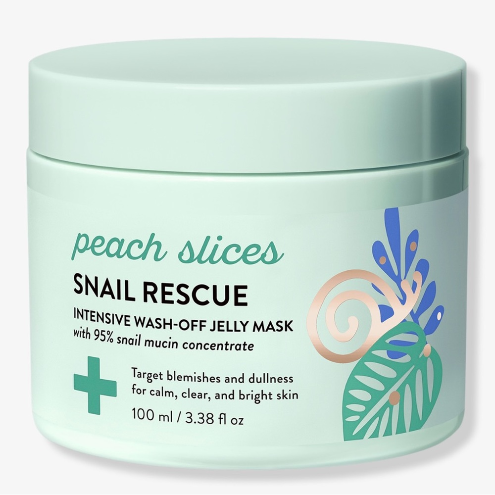 Peach Slices Snail Rescue Intensive Wash Off Jelly Mask